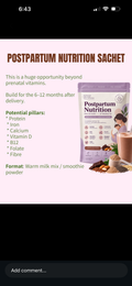 Postpartum nutrition
